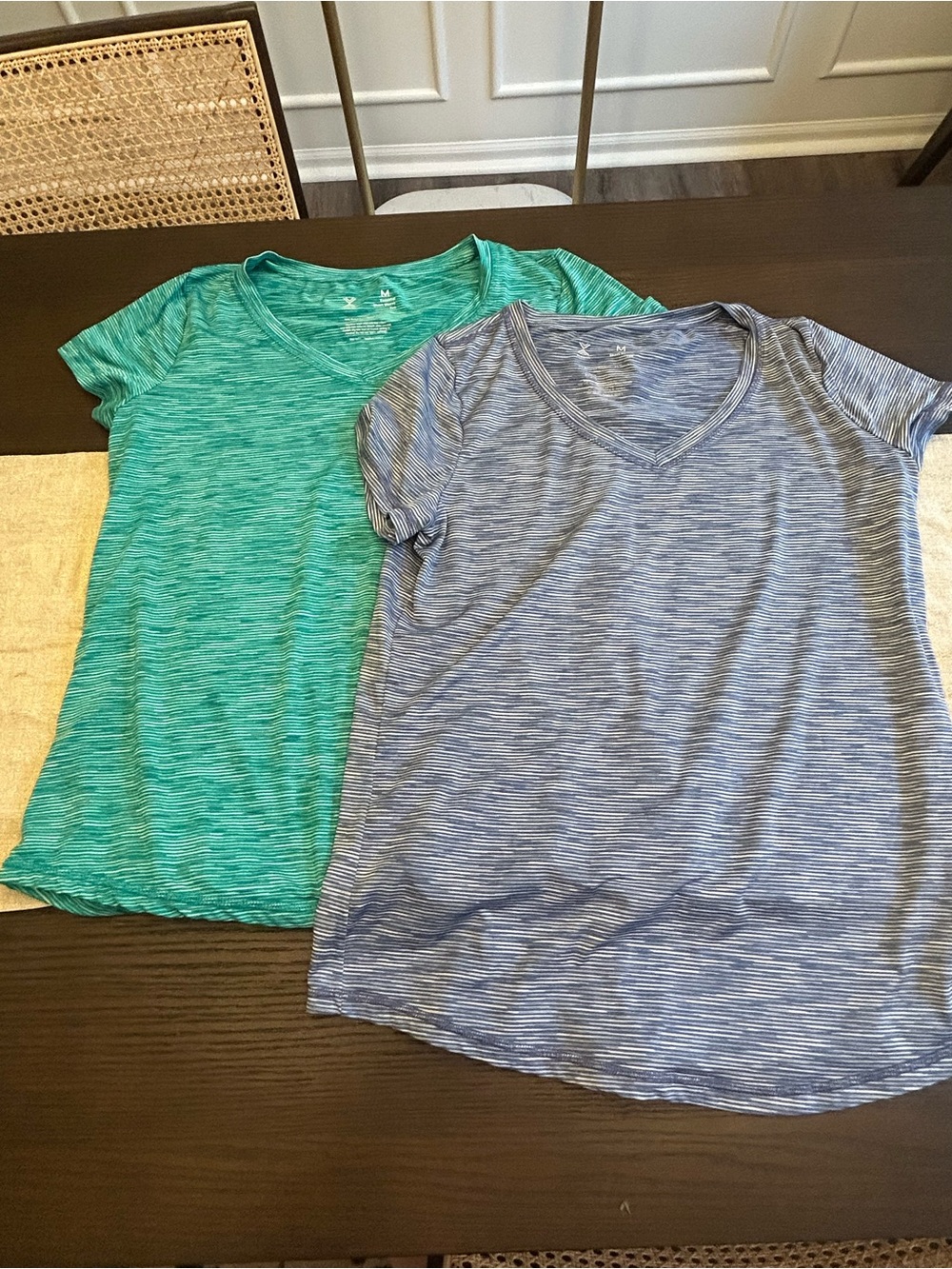 Xersion Essential Performance Tee Bundle 2 Medium Blue & Teal Shirts